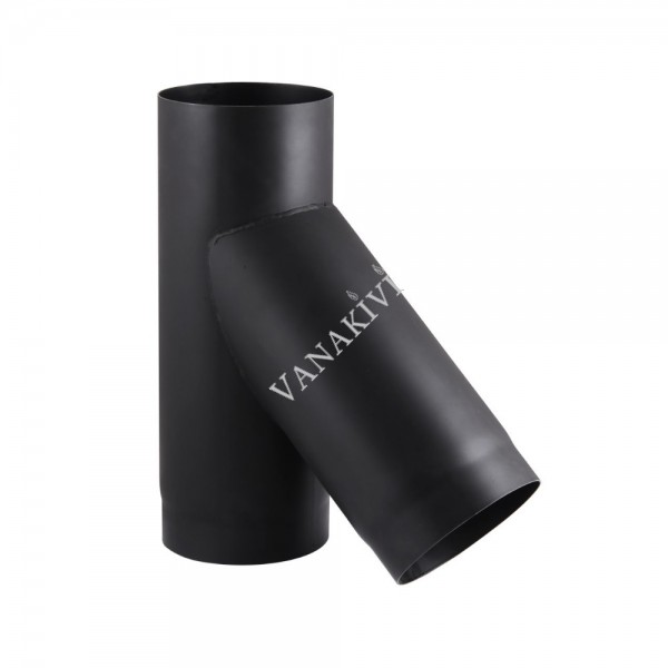Suitsutoru kolmik Ø120mm 45° must