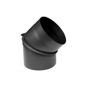 Flue pipe elbow Ø120mm adjustable 0-45° black