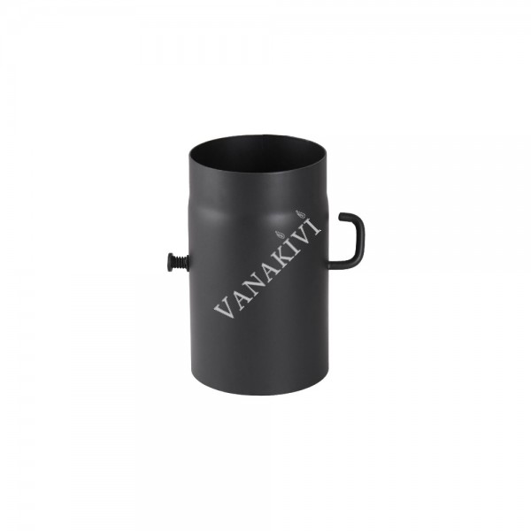 Flue pipe clap Ø130mm 25cm black