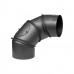 Flue pipe elbow Ø150mm adjustable 0-135° black
