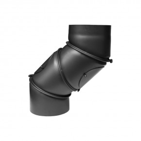 Flue pipe elbow Ø150mm adjustable 0-135° black