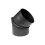 Flue pipe elbow Ø150mm adjustable 0-45° black