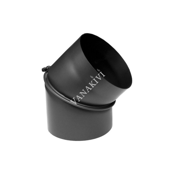 Suitsutoru põlv Ø180mm reguleeritav 0-45° must