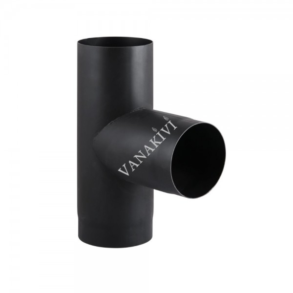 Suitsutoru kolmik Ø200mm 90° must