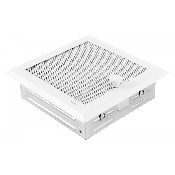 Ventilaton grate Classic 16x16cm with venetian blind white