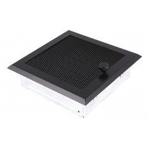 Ventilaton grate Classic 16x16cm with venetian blind black matt
