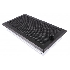 Ventilaton grate Classic 16x32cm with venetian blind black matt