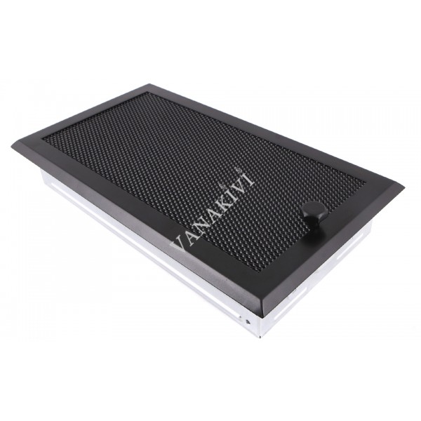 Ventilaton grate Classic 16x32cm with venetian blind black matt