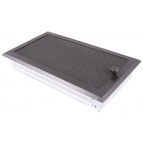 Ventilaton grate Classic 16x32cm with venetian blind graphite