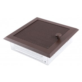 Ventilaton grate Classic 16x16cm with venetian blind glittery brown