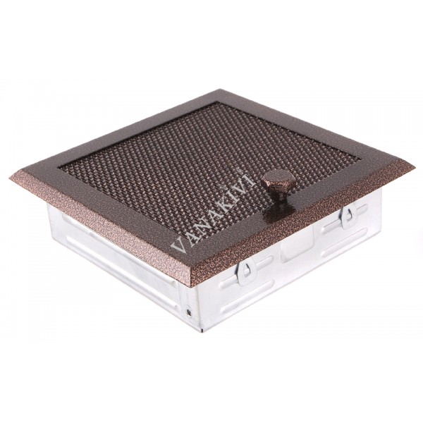 Ventilaton grate Classic 16x16cm with venetian blind antique copper