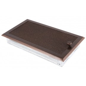 Ventilaton grate Classic 16x32cm with venetian blind antique copper
