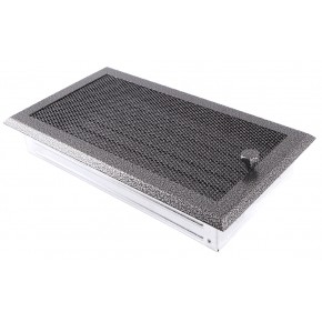 Ventilaton grate Classic 16x32cm with venetian blind antique silver