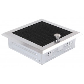 Ventilaton grate Classic 16x16cm with venetian blind chrome matt