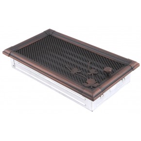 Ventilaton grate Retro 16x32cm with venetian blind copper patina