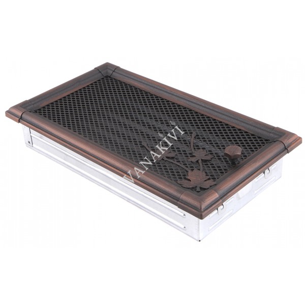 Ventilaton grate Retro 16x32cm with venetian blind copper patina
