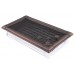 Ventilaton grate Retro 16x32cm with venetian blind copper patina