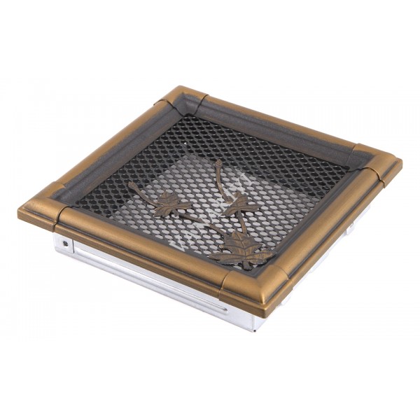 Ventilaton grate Retro 16x16cm golden patina