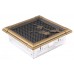 Ventilaton grate Retro 16x16cm with venetian blind golden patina