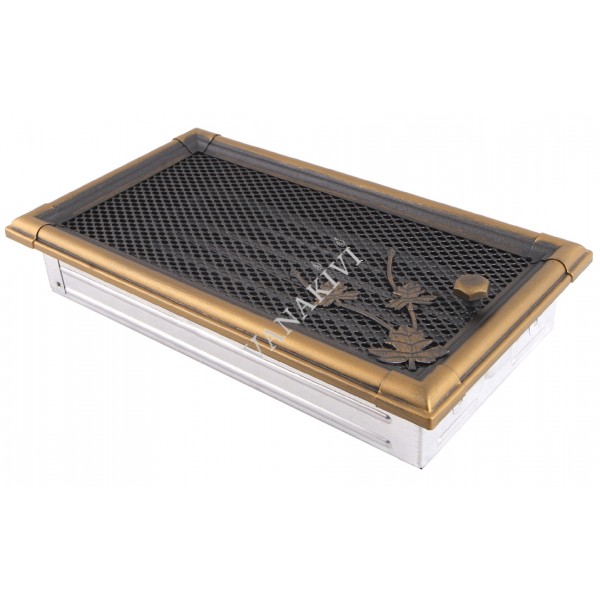 Ventilaton grate Retro 16x32cm with venetian blind golden patina