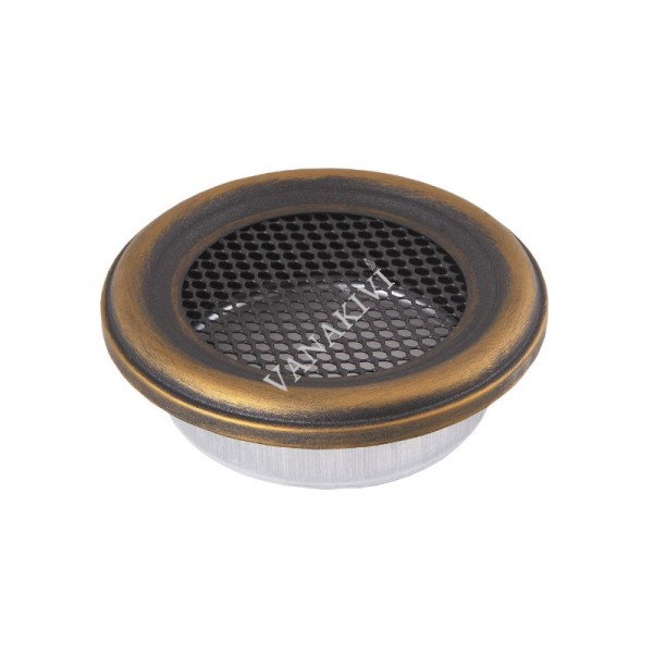 Ventilaton grate Retro Ø125mm golden patina