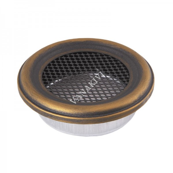 Ventilaton grate Retro Ø160mm golden patina