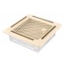 Ventilaton grate Exclisive 16x16cm with venetian blind ivory / brass-patina