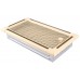 Ventilaton grate Exclisive 16x32cm with venetian blind ivory / brass-patina