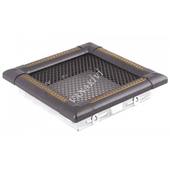 Ventilaton grate Exclisive 16x16cm graphite / brass-patina