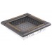 Ventilaton grate Exclisive 16x16cm graphite / brass-patina
