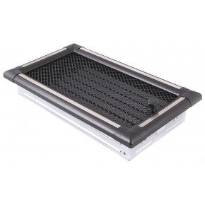 Ventilaton grate Exclisive 16x32cm with venetian blind graphite / inox