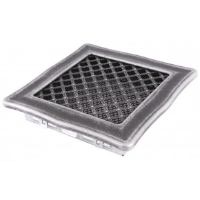 Ventilaton grate Deco 16x16cm silver patina