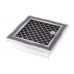 Ventilaton grate Deco 16x16cm with venetian blind silver patina