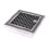 Ventilaton grate Deco 16x16cm with venetian blind silver patina