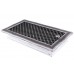 Ventilaton grate Deco 16x32cm with venetian blind silver patina