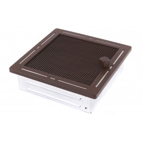 Ventilaton grate Trend 16x16cm with venetian blind glittery brown