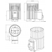 Sauna stove Stoveman CROWN 20R-LS