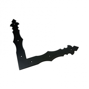 Dcorative door angle 200x200x30x3,0mm black