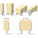 Post support PSK 70x70x142x3,0mm
