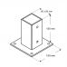 Base post support 50x50x150mm