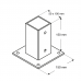 Base post support 50x100x150mm
