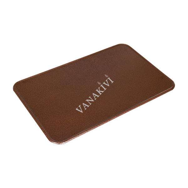 Metal sheet floorplate for stoves 50x80cm antique copper