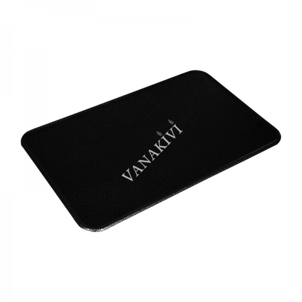 Metal sheet floorplate for stoves 50x80cm black