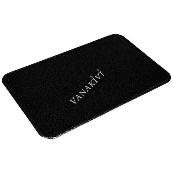Metal sheet floorplate for stoves 60x80cm black