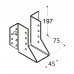 Joist hanger 45x197x2,0mm outer