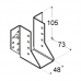 Joist hanger 48x105x2,0mm outer