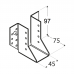 Joist hanger 45x97x2,0mm outer