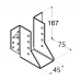 Joist hanger 45x167x2,0mm outer