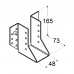 Joist hanger 48x165x2,0mm outer