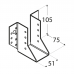 Joist hanger 51x105x2,0mm outer